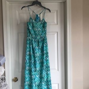 NWOT teal maxi dress